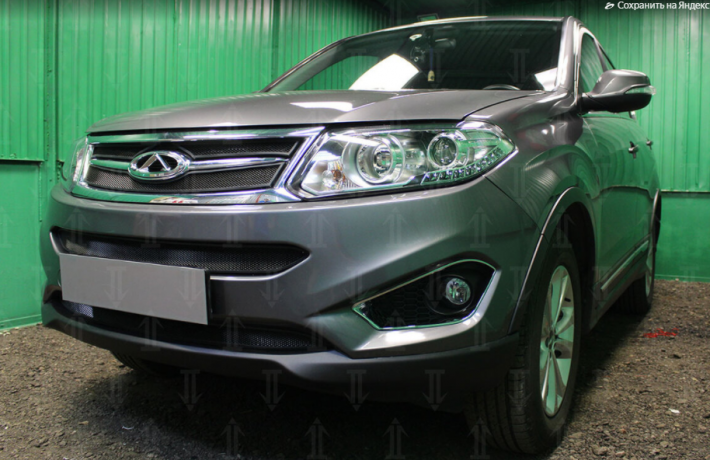 Защита радиатора "Standart" Chery Tiggo 5 (2014-2016) низ, чёрная купить недорого с доставкой в Ишим
