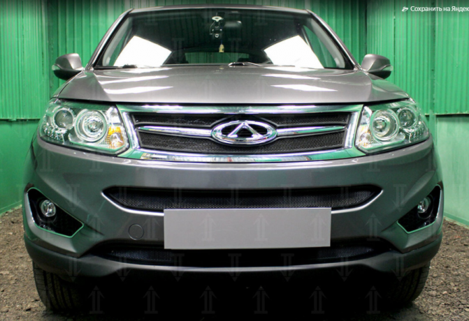 Защита радиатора "Standart" Chery Tiggo 5 (2014-2016) низ, чёрная купить недорого с доставкой в Ишим