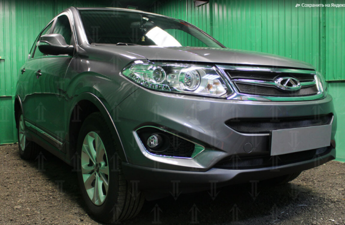 Защита радиатора "Standart" Chery Tiggo 5 (2014-2016) низ, чёрная купить недорого с доставкой в Ишим